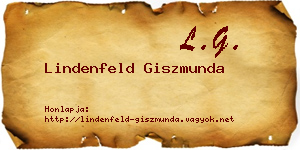 Lindenfeld Giszmunda névjegykártya